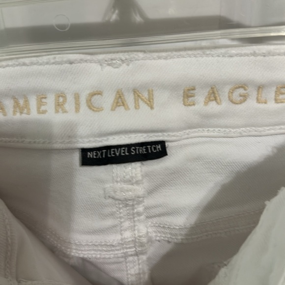 American eagle super high rise skinny jean size 10 xlong white - Picture 2 of 3